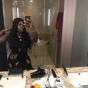 Black sequined dress from fashion nova